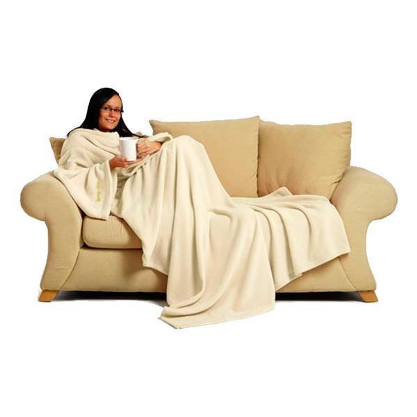 Snug Rug Deluxe filt 2.0 (fleecefilt med ärmar) Creme