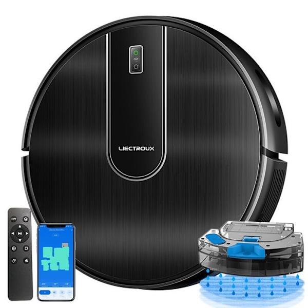 Robotstøvsuger - Liectroux - N7S-U - Gyroskopnavigation - Batteri 4400mAh - Våd/Tør Rengøring