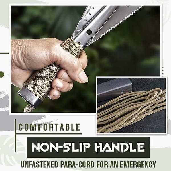 Orange Multifunktionell Bärbar Liten Lätt Spade Vandring Camping Spade Trädgårdsspade Ny