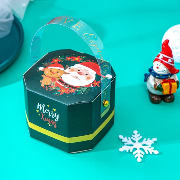 10 st nya julgodisaskar kreativa bärbara förpackningsaskar pappersaskar presentaskar presentask julgodisask