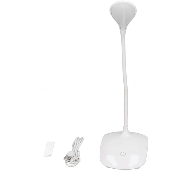 Touch Control LED Skrivbordslampa USB Batteridriven 3 Belysningslägen Flexibel Vinkel för Barn Studentrum Sovrum