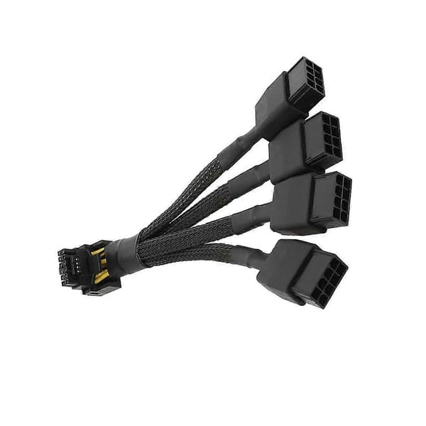 För GPU RTX4090 RTX4080 4X8 Pin PCI-E till 16 Pin Grafikkort Strömkabel 12VHPWR Kontakt Vinkel C