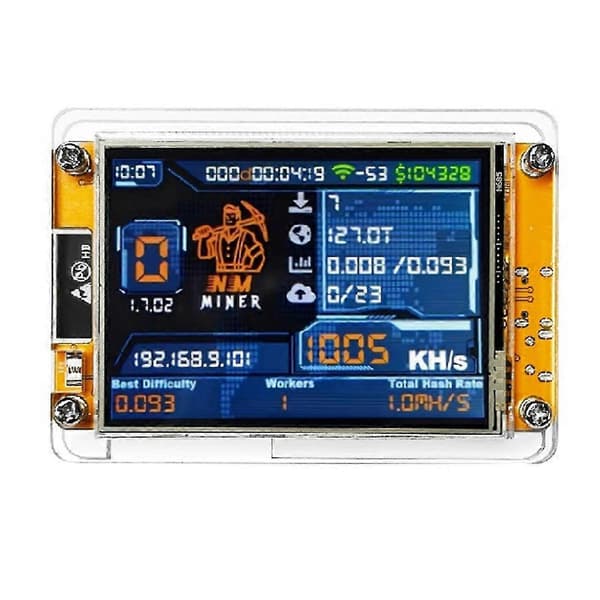 NMMiner NerdMiner V2 Hashrate Display Crypto Solo Lottery Bitcoin