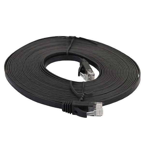 5m CAT6 Ultratunn Platt Ethernet Nätverks LAN-kabel, Patch Lead RJ45