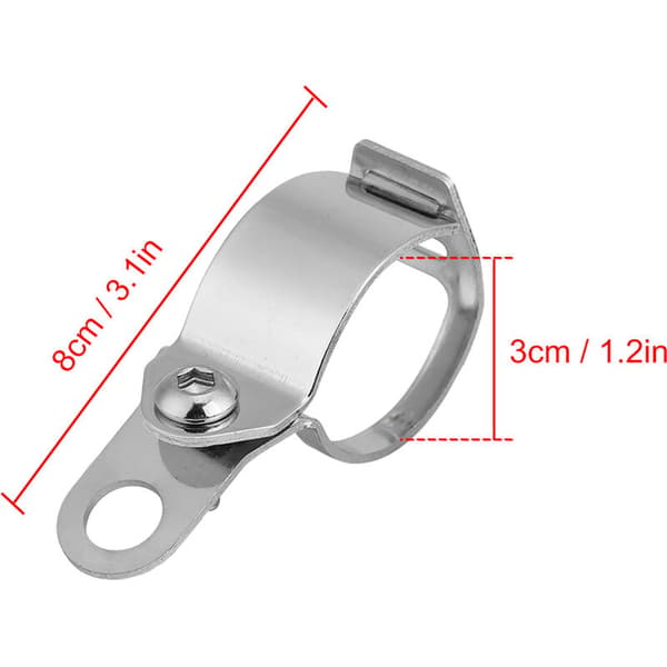 2 st motorcykelblinkersfäste passar för 30-45 mm gaffelscooter (silver)