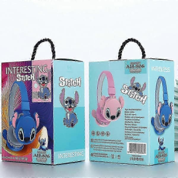 Lilo & Stitch Hopfällbara Trådlösa Hörlurar för Barn Mjuka Öronkuddar...