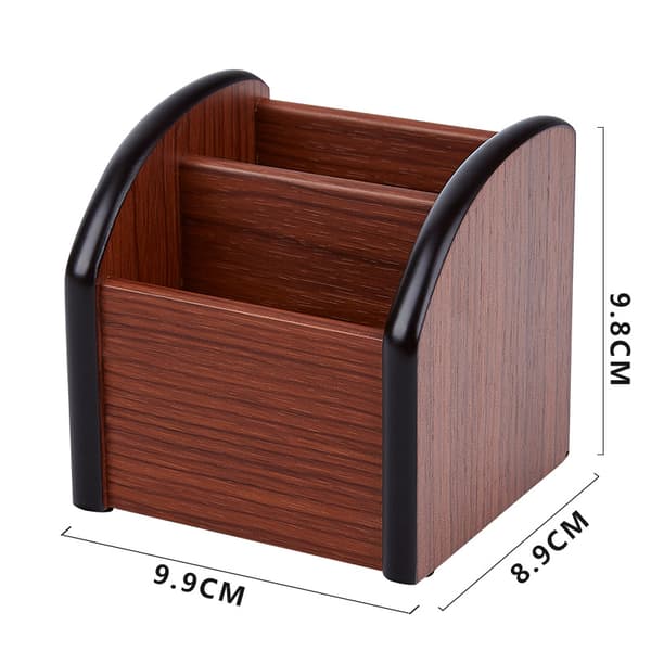 1-pack kontorsmaterial skrivbordsorganisatör i trä