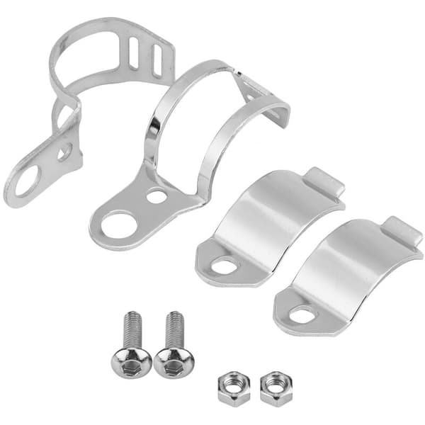 2 st motorcykelblinkersfäste passar för 30-45 mm gaffelscooter (silver)