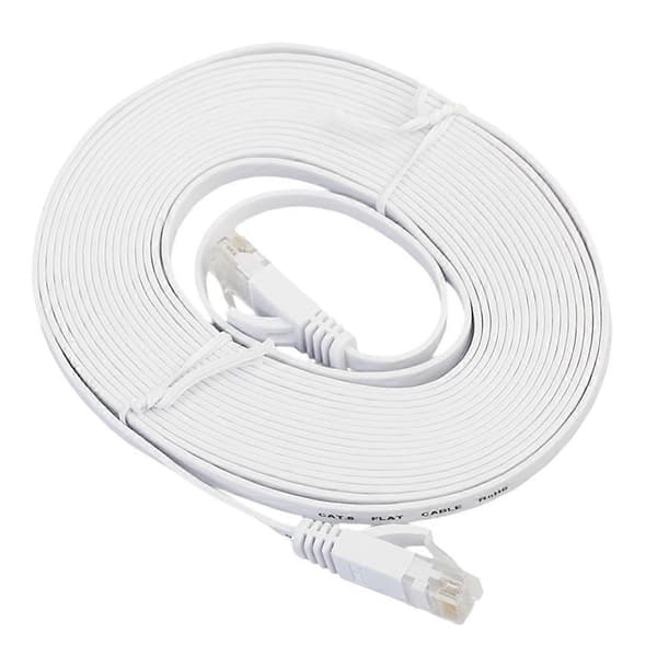5m CAT6 Ultratunn Platt Ethernet Nätverks LAN-kabel, Patch Lead RJ45