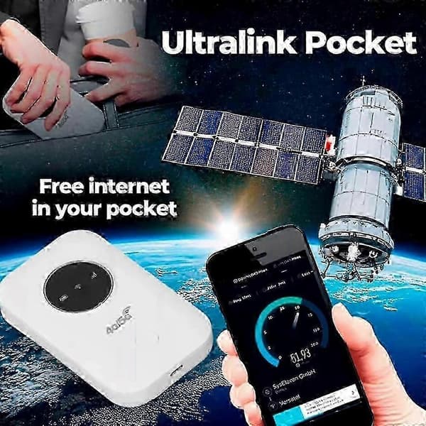 Gratis satellitinternet i fickan, Router Obegränsat satellitinternet Bärbart satellitinternet WiFi, Ultra Link Free