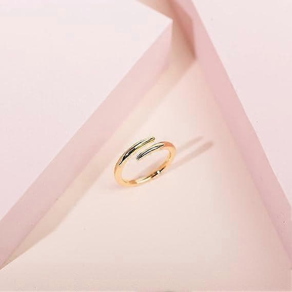14K Guldförgylld Öppen Twist Evighetsring för Kvinnor (Gult Guld-7)