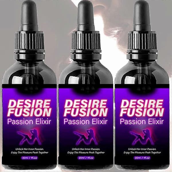 3 st Desire Fusion Passion Elixir Heterosexuell Attraktionsdroppar
