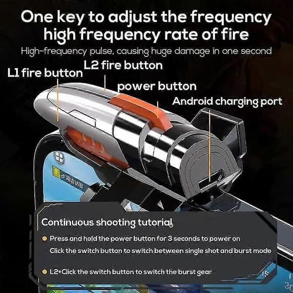 Memo 6 Finger Mobiltelefon ABS Spel Trigger Ak06 För Pubg Sikta Skytte L1 R1 Legeringsknapp För Ios Android Gamepad Controller