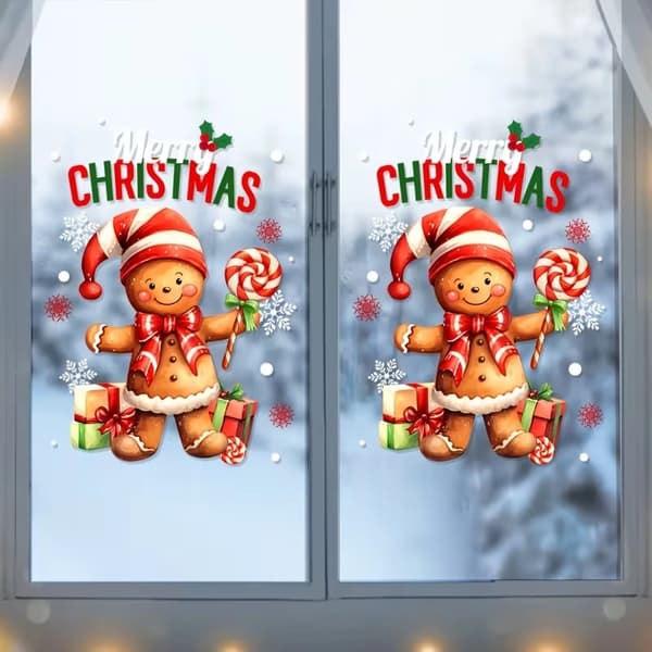 1 stor pepparkaksgubbe fönsterdekor juldekoration