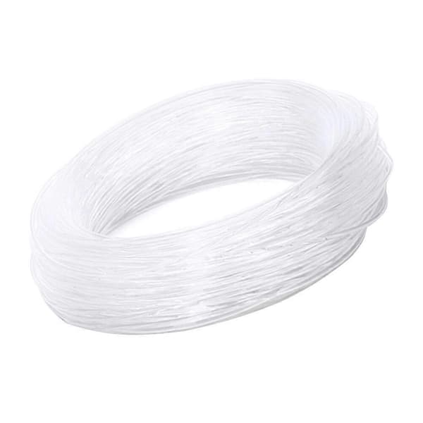 Solid Transparent Light-up Optic Fiber Cable MMA Glowing Optical Fiber Wire for Parties Halloween (2.0mm/m, 3m)