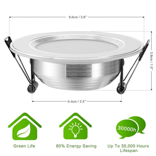 7W ultraplatt LED infälld spotlight neutralvit Infälld takspotlight badrumsspotlight