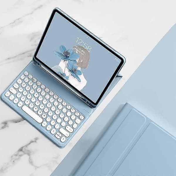 iPad 10:e generationen 2022 10,9\" tangentbordsfodral (Blå)
