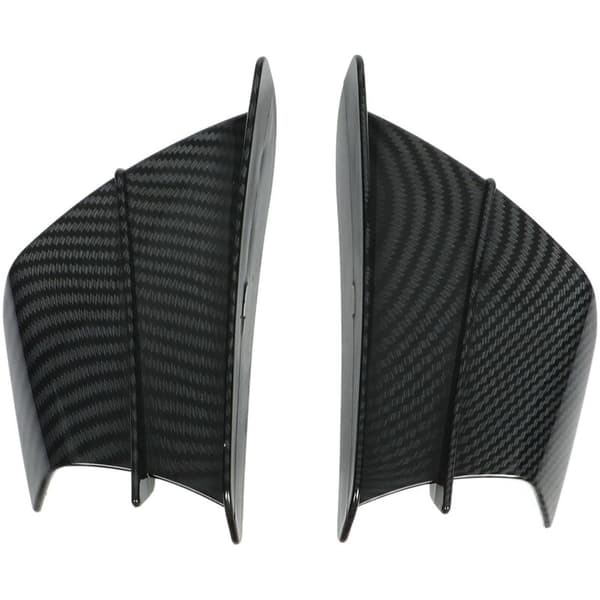 1 par motorcykel aerodynamiska vingar kolfiberstil sidopaneler winglets universell passform