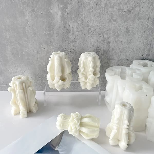 Silikonformar ljusform ljusform ljusformar cylindrisk aromaterapiljus DIY geometrisk