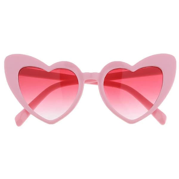 Hjärtformade Solglasögon Kvinnor Fest Glasögon Mode Shades Rosa