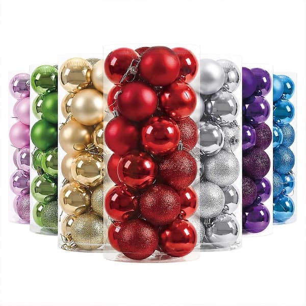 24-pack Klassiska Julgranskulor Set Säkra Ingredienser ABS Tillverkad Giftfri Luktfri