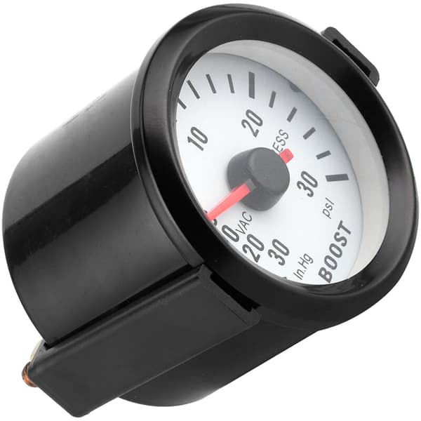 Universal Boost Pointer Mätare Vakuumtrycksmätare 0-30 PSI 12V Blå LED-urtavla 52mm Diameter för Bilmotor