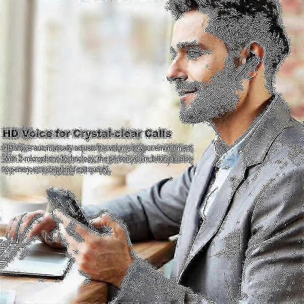 Oginal Stealth Talk 45 Bluetooth Handsfree Headset Trådlöst Business Headset HD-röst Stereo Samtal Musik Brusreducering-silvrig