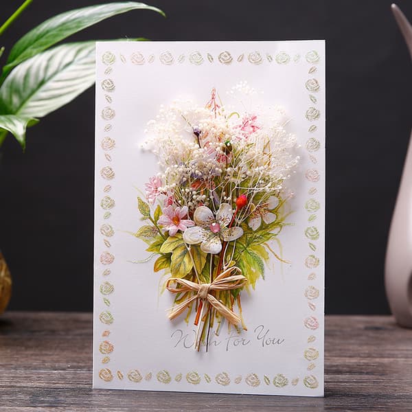 Mors dag nejlika torkad blomma gratulationskort Mors dag