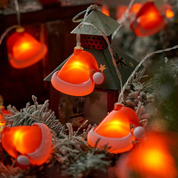 Vinterljusslingor 1.5m 10 LED Batteridrivna för Jul Vinter Nyår Fest Bröllop Hem Sovrum Dekoration