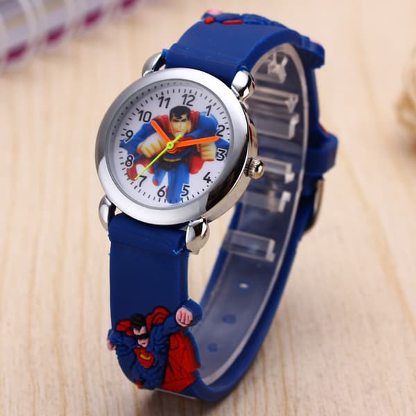 Barn Superman Spiderman Klocka Superhjälte Kvarts Klocka size:Spider-Man