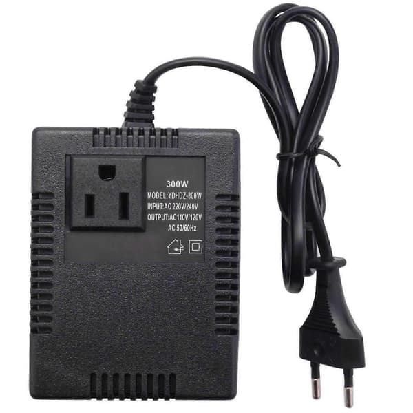 220/240V till 110/120V Nedspänning Transformator Konverterare EU-kontakt