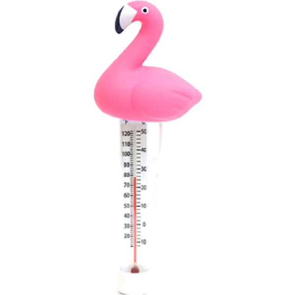 Flamingo Pool Termometer, Vattentemperaturtermometer för Pooler och Spa, Simbassängtermometer, Flytande Pooltermometer