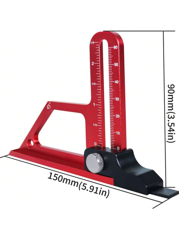 Trähöjdsmätare, 0-60 mm Precisionsdjupmätare för Bordsågar & Fräsar