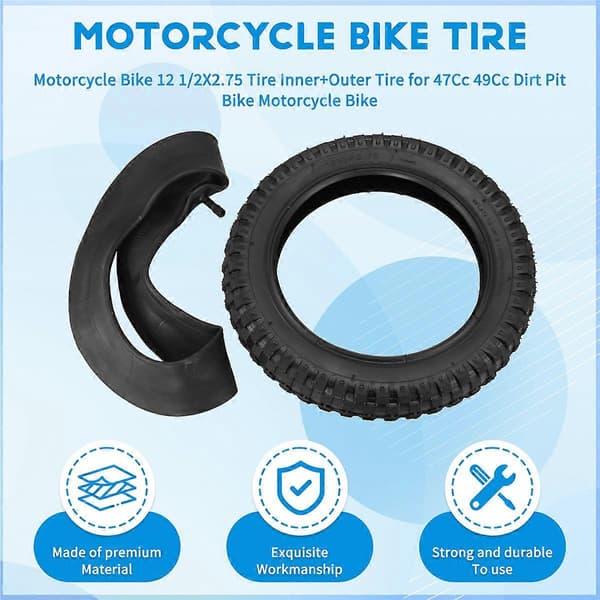 Motorcykel 12 1/2X2.75 Däck Inner- och ytterdäck för 47Ccc 49Cc Cykel
