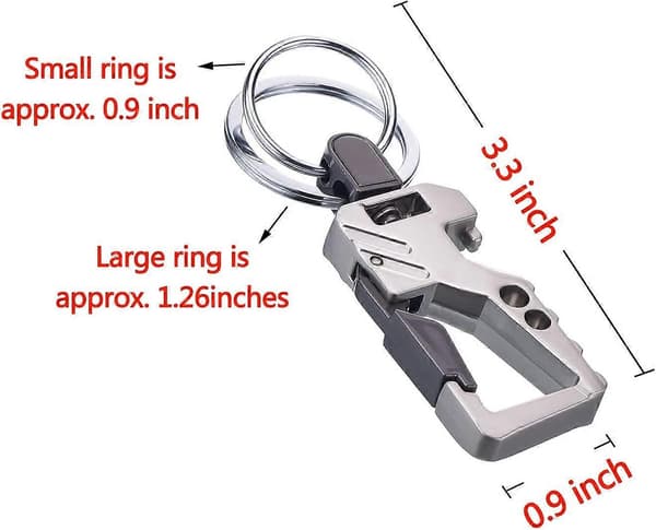 2-pack Nyckelring med Flasköppnare för Män och Kvinnor (Silver och Gun)