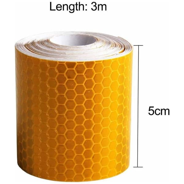 longziming Reflekterande tejp 3PCS Reflekterande tejp Säkerhetsreflekterande tejp Varning Natt Synlighet med bikake-pil 5cm x 3m