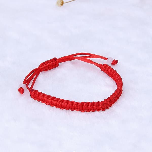 Kabbalah Rött Snöre Flätat Armband Skydd Lycka Armband Armringar Ins