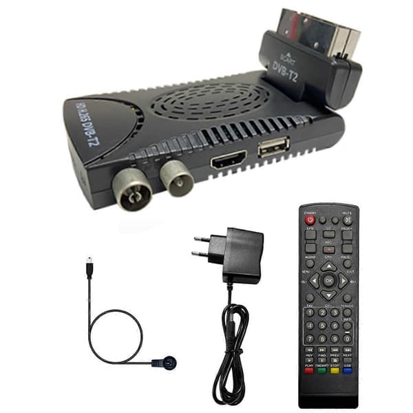 DVB-T2 Full HD Digital marksänd TV-dekoder med 265/HEVC-avkodning EPG Set Top Box EU-kontakt