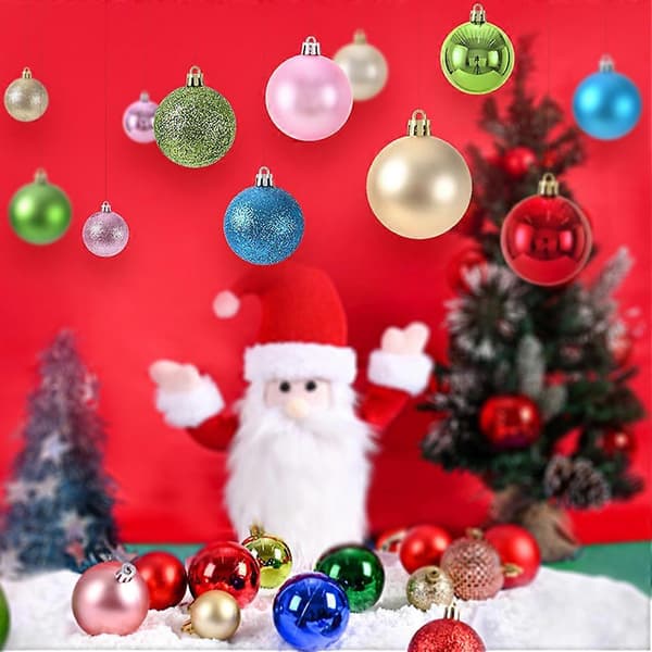 24-pack Klassiska Julgranskulor Set Säkra Ingredienser ABS Tillverkad Giftfri Luktfri