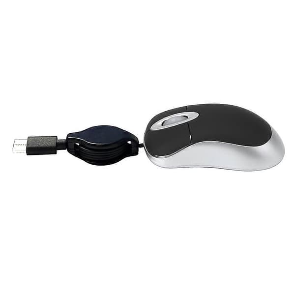 Bärbar Infällbar USB-C Kabel Mini Mus Barn Kompakt Trådbunden Optisk Mus