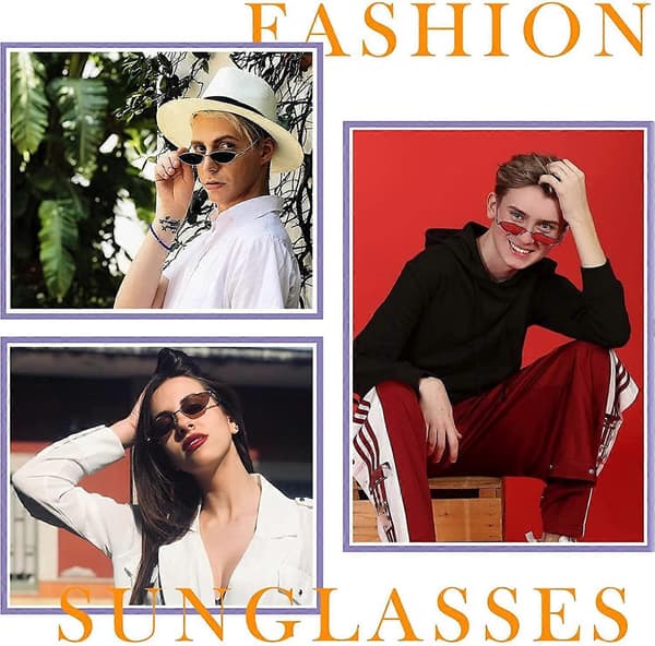 Modeglasögon i Retro-stil med små kronblad, bågformade tinningar - B2298