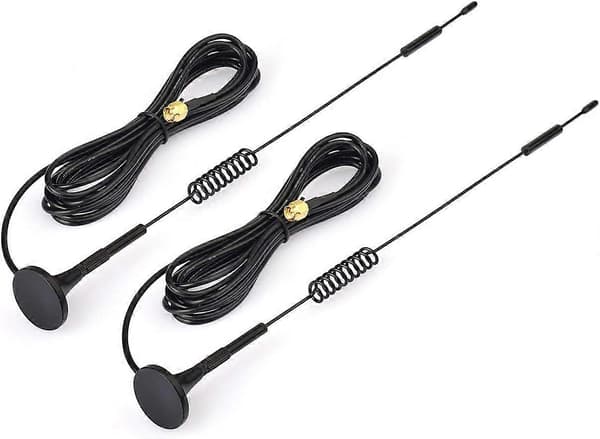 4G LTE-antenn SMA-antenn 7dBi magnetisk bas MIMO-antenn (2-pack) för Vodafone O2 Three EE Huawei Netgear TP-Link 4G LTE-router gateway-modem SMA