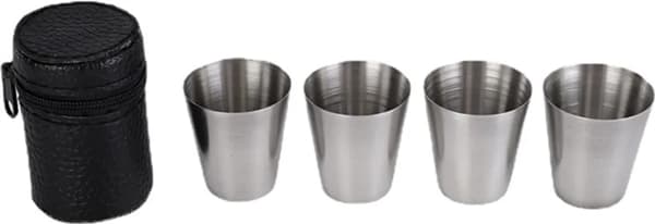 12 st/set Mini Vinkopp 30ml Rostfritt Stål Kopp Resemugg Set Bärbar Drickskopp Vinglas För Resor Utomhus Picknick Camping