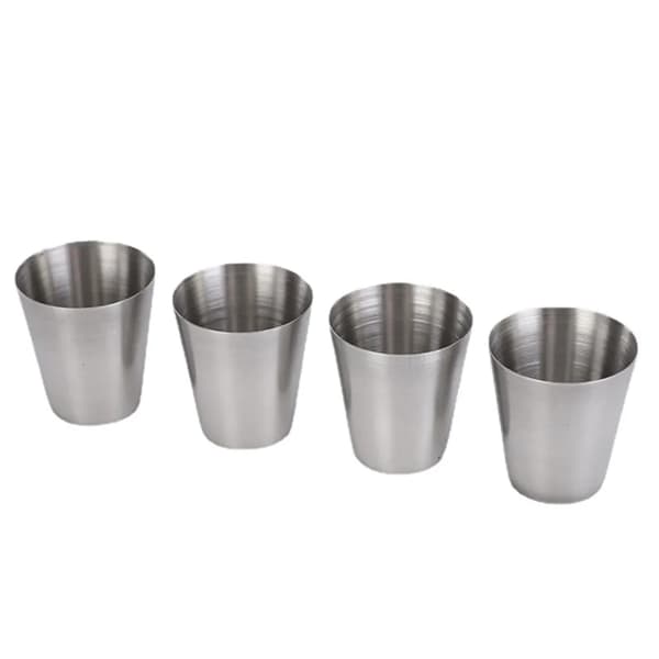 12 st/set Mini Vinkopp 30ml Rostfritt Stål Kopp Resemugg Set Bärbar Drickskopp Vinglas För Resor Utomhus Picknick Camping