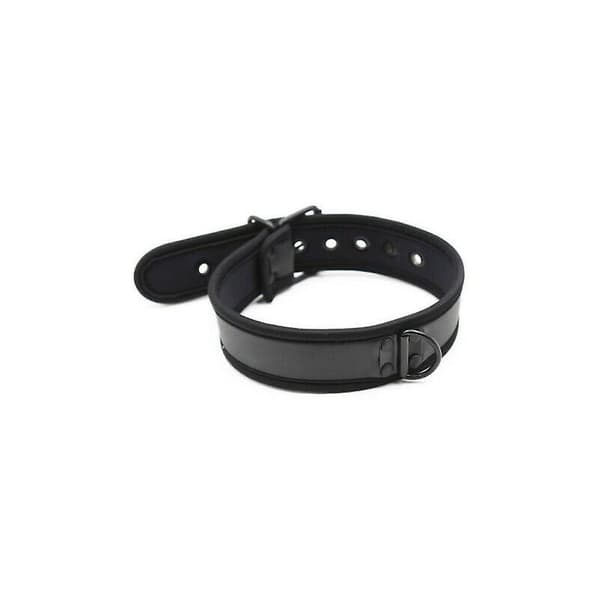 Neopren Valphuva Rollspel Hundhalsband, Svart