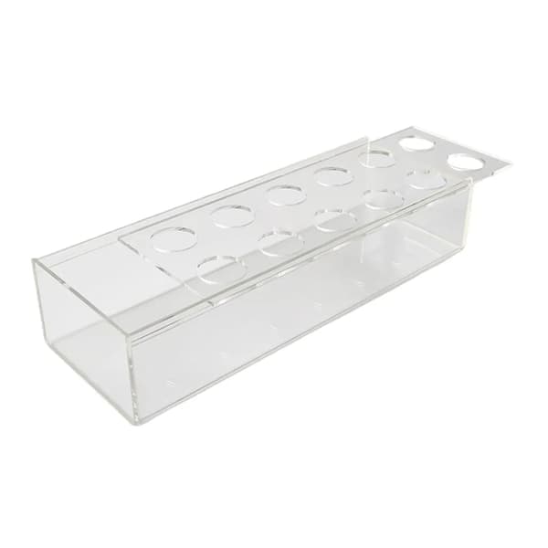 Rektangulär akrylvas med 12 hål, 30x10x6cm, skrivbordsdekoration