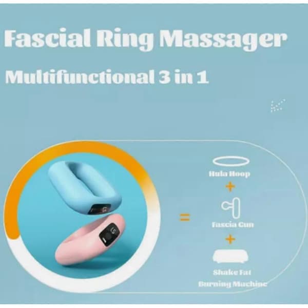 Multifunktionell midje- och magmassage ring, justerbar vibrationsmassage