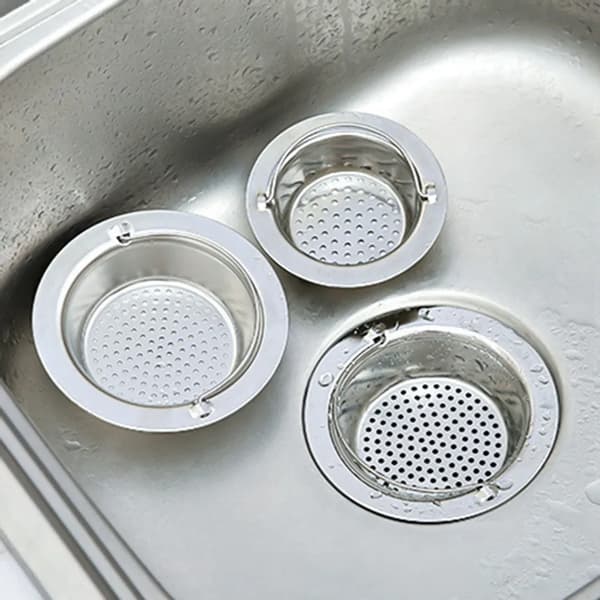 2 st/set Avloppssil 11 cm Rostfritt Stål Köksvask Dusch Badkar Avlopp Vask Filter Sil
