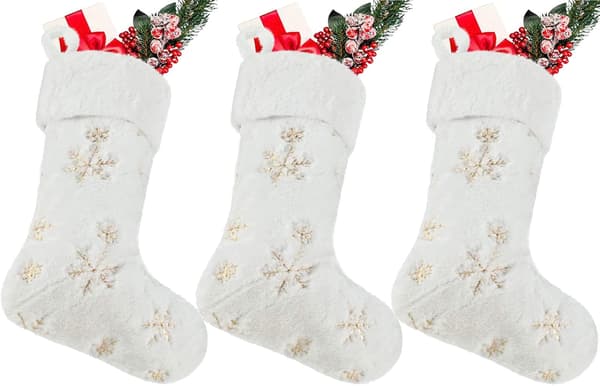 Julstrumpor med tomte, julstrumpor, julhängande påsar