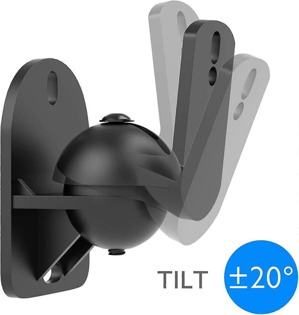 Universella högtalarväggfästen, satellithögtalarväggfäste, svart